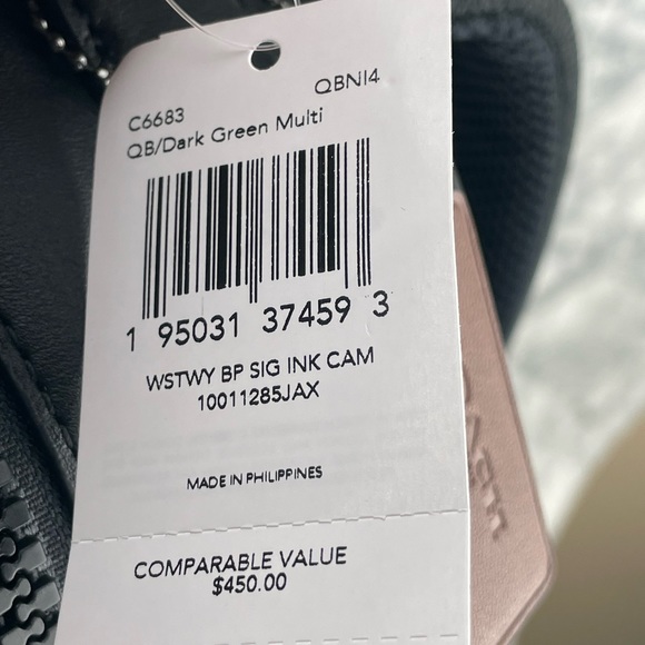 NWT $450 Coach Men’s H2121-C6683 Signature Camouflage - Picture 8 of 14